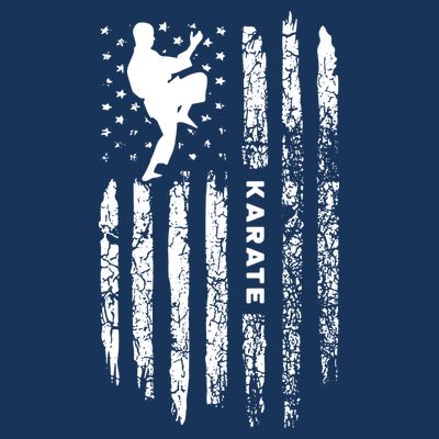 American Flag Karate Clothing Karateka Vintage Karate T-Shirt