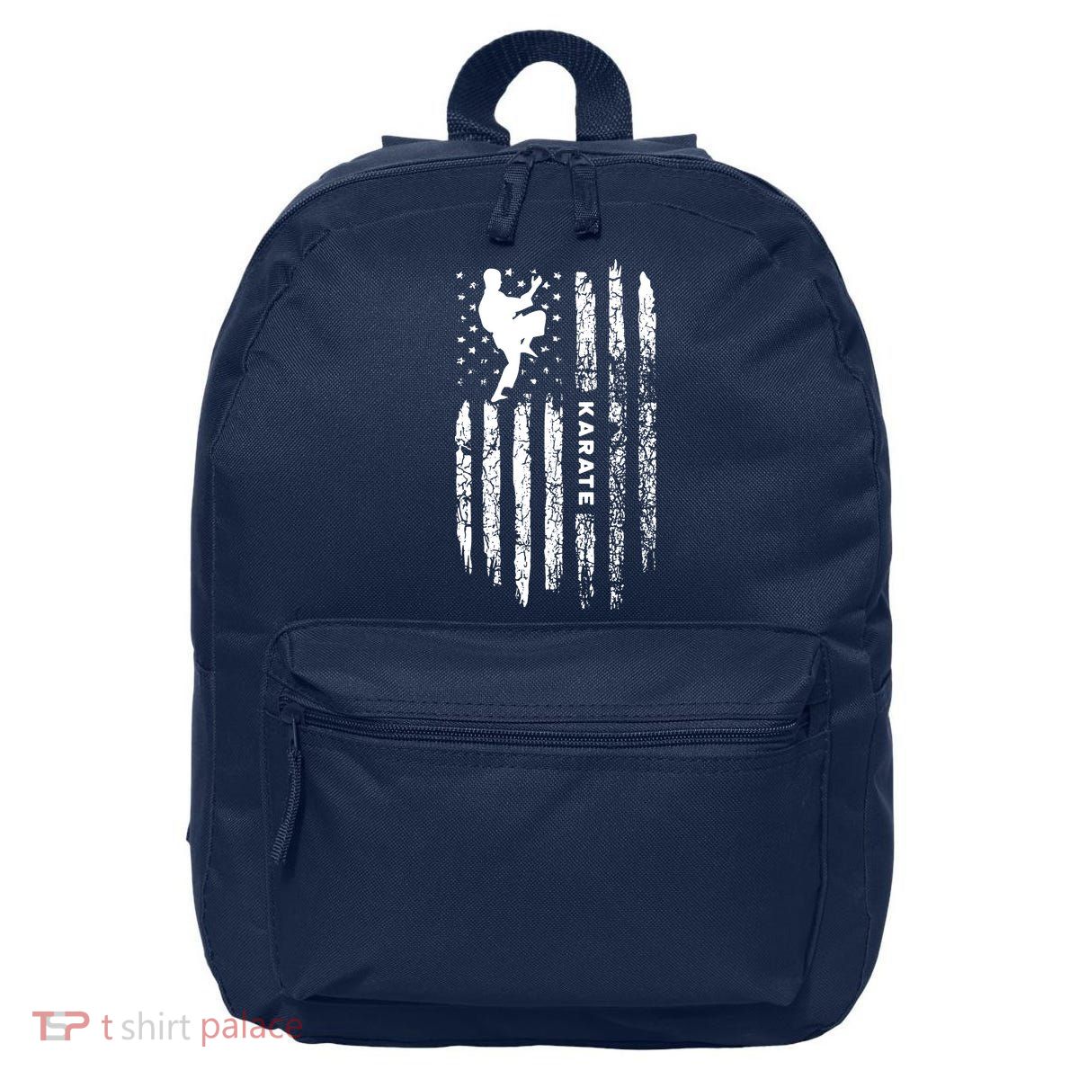 American Flag Karate Clothing Karateka Vintage Karate 16 in Basic Backpack
