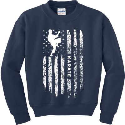 American Flag Karate Clothing Karateka Vintage Karate Kids Sweatshirt