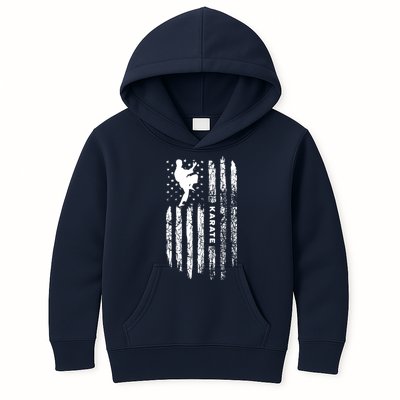 American Flag Karate Clothing Karateka Vintage Karate Kids Hoodie