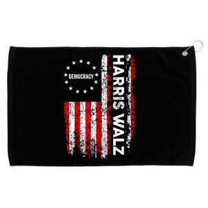 American Flag Kamala Harris Walz 2024 Harris Waltz Vp President 47th Gift Grommeted Golf Towel