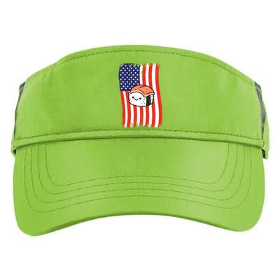 American Flag Kawaii Nigiri Sushi Lover Gift Adult Drive Performance Visor