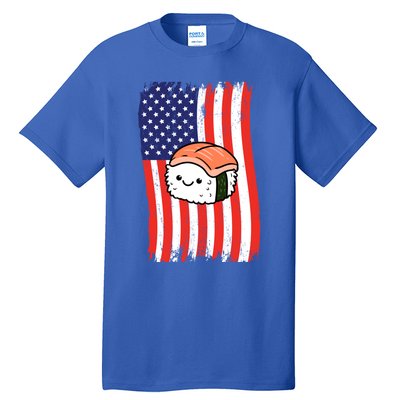 American Flag Kawaii Nigiri Sushi Lover Gift Tall T-Shirt