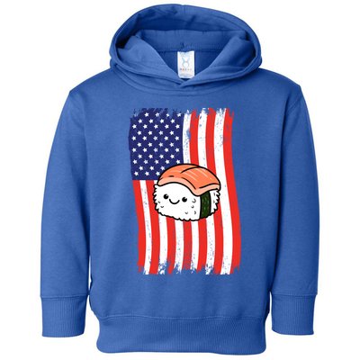 American Flag Kawaii Nigiri Sushi Lover Gift Toddler Hoodie