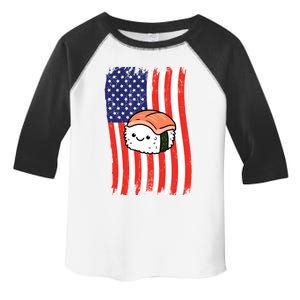 American Flag Kawaii Nigiri Sushi Lover Gift Toddler Fine Jersey T-Shirt