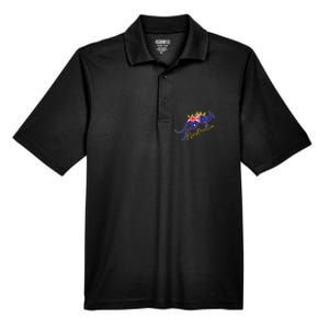 Australia Flag Kangaroo Australian Pride Souvenir Home Men's Origin Performance Pique Polo