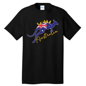 Australia Flag Kangaroo Australian Pride Souvenir Home Tall T-Shirt