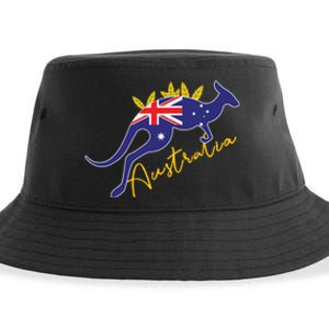 Australia Flag Kangaroo Australian Pride Souvenir Home Sustainable Bucket Hat