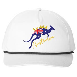 Australia Flag Kangaroo Australian Pride Souvenir Home Snapback Five-Panel Rope Hat