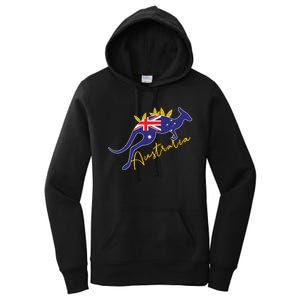 Australia Flag Kangaroo Australian Pride Souvenir Home Women's Pullover Hoodie