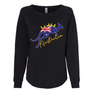 Australia Flag Kangaroo Australian Pride Souvenir Home Womens California Wash Sweatshirt