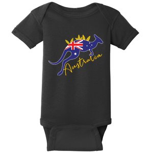 Australia Flag Kangaroo Australian Pride Souvenir Home Baby Bodysuit