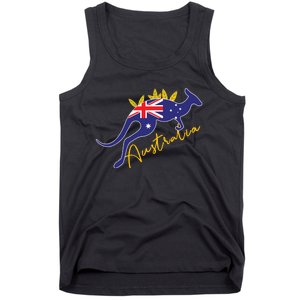 Australia Flag Kangaroo Australian Pride Souvenir Home Tank Top