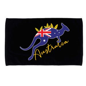 Australia Flag Kangaroo Australian Pride Souvenir Home Microfiber Hand Towel