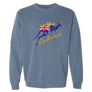 Australia Flag Kangaroo Australian Pride Souvenir Home Garment-Dyed Sweatshirt