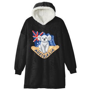 Australia Flag Koala Boomerang Hooded Wearable Blanket