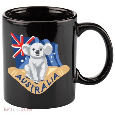 Australia Flag Koala Boomerang 11oz C Handle Ceramic Mug