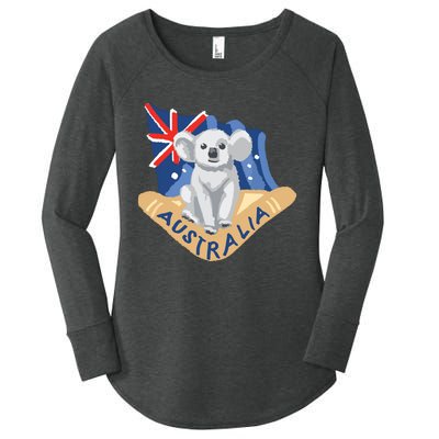 Australia Flag Koala Boomerang Women's Perfect Tri Tunic Long Sleeve Shirt