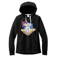 Australia Flag Koala Boomerang Women's Fleece Hoodie