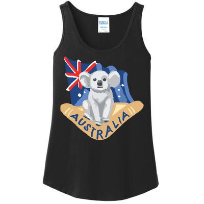 Australia Flag Koala Boomerang Ladies Essential Tank