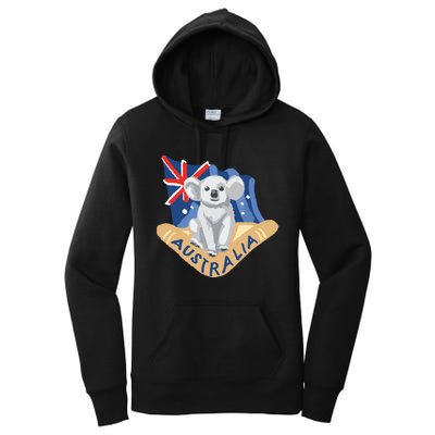 Australia Flag Koala Boomerang Women's Pullover Hoodie