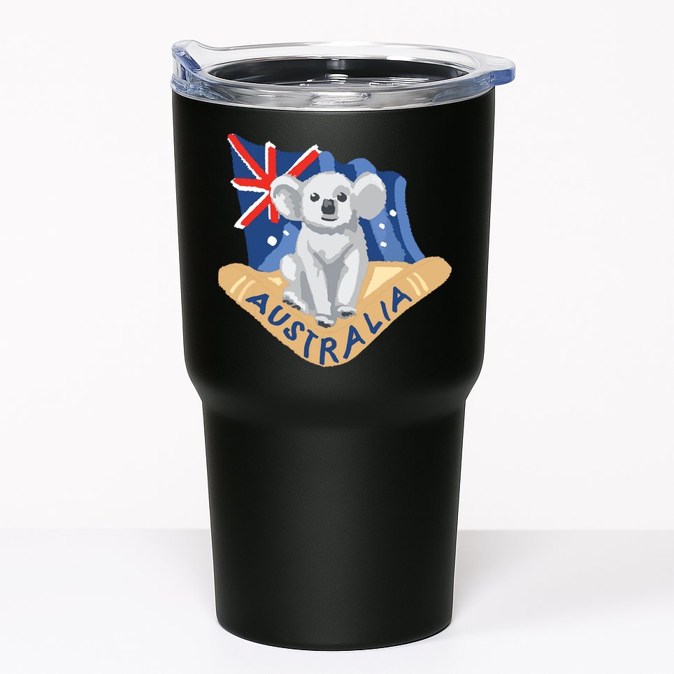 Australia Flag Koala Boomerang Tumbler