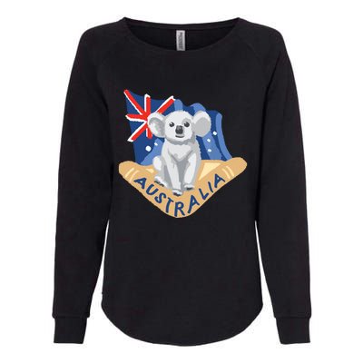 Australia Flag Koala Boomerang Womens California Wash Sweatshirt