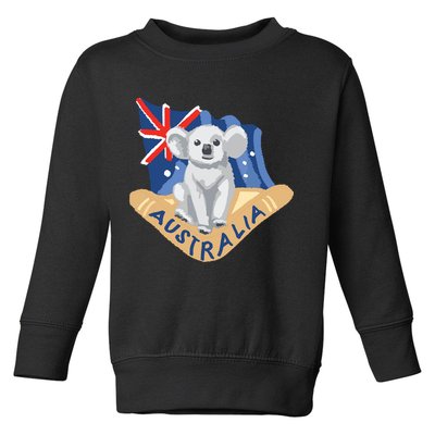Australia Flag Koala Boomerang Toddler Sweatshirt