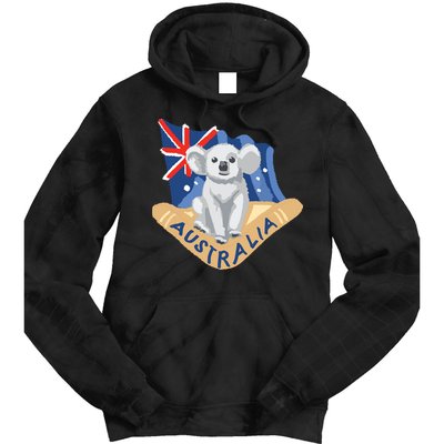 Australia Flag Koala Boomerang Tie Dye Hoodie