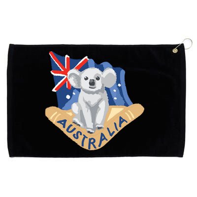 Australia Flag Koala Boomerang Grommeted Golf Towel