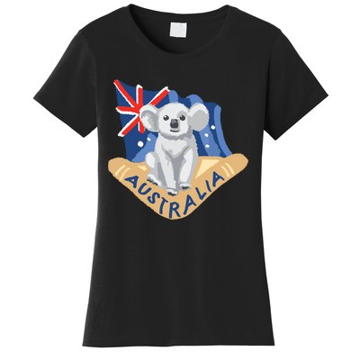 Australia Flag Koala Boomerang Women's T-Shirt