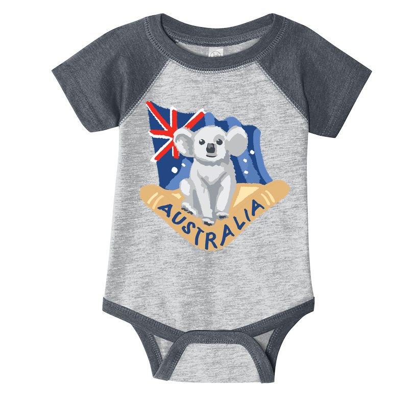 Australia Flag Koala Boomerang Infant Baby Jersey Bodysuit