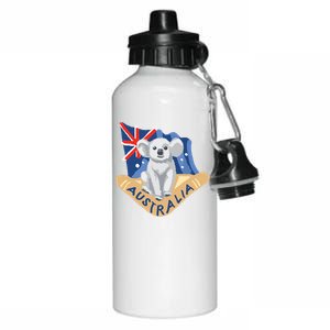 Australia Flag Koala Boomerang Aluminum Water Bottle