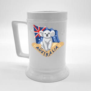 Australia Flag Koala Boomerang Beer Stein