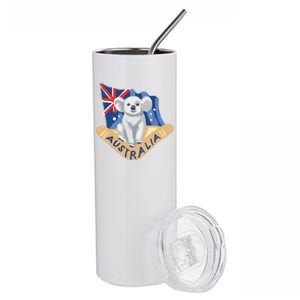 Australia Flag Koala Boomerang Stainless Steel Tumbler