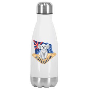 Australia Flag Koala Boomerang Stainless Steel Insulated Water Bottle