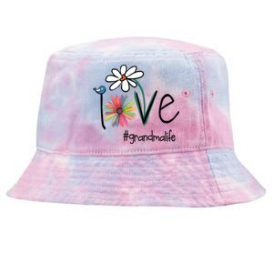 Art Flower Love Grandma Life Gift Tie-Dyed Bucket Hat