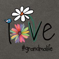 Art Flower Love Grandma Life Gift Cotton Canvas Backpack