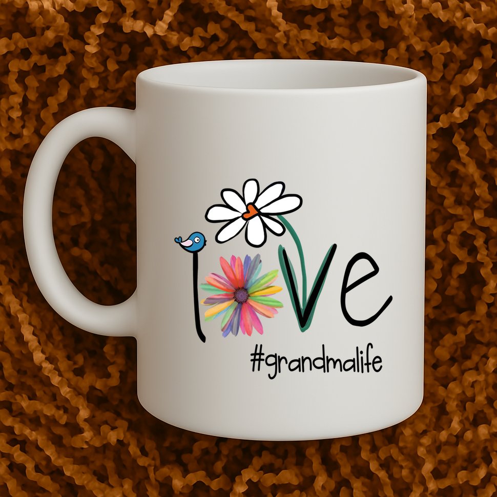 Art Flower Love Grandma Life Gift Mug