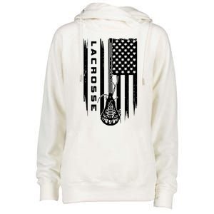 American Flag Lacrosse Apparel Lacrosse Womens Funnel Neck Pullover Hood