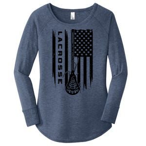 American Flag Lacrosse Apparel Lacrosse Women's Perfect Tri Tunic Long Sleeve Shirt