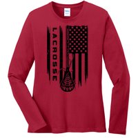 American Flag Lacrosse Apparel Lacrosse Ladies Long Sleeve Shirt