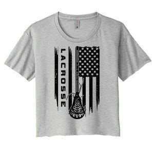 American Flag Lacrosse Apparel Lacrosse Women's Crop Top Tee