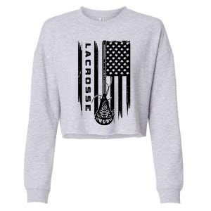 American Flag Lacrosse Apparel Lacrosse Cropped Pullover Crew