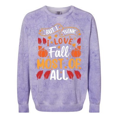 Autumn Fall Love Graphic Colorblast Crewneck Sweatshirt