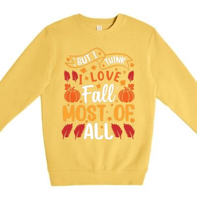 Autumn Fall Love Graphic Premium Crewneck Sweatshirt