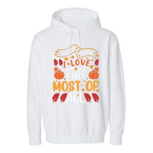 Autumn Fall Love Graphic Garment-Dyed Fleece Hoodie