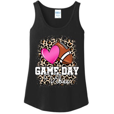 American Football Lover Game Day Leopard Cheetah Football Ladies Essential Tank