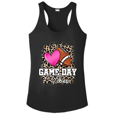 American Football Lover Game Day Leopard Cheetah Football Ladies PosiCharge Competitor Racerback Tank