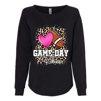 American Football Lover Game Day Leopard Cheetah Football Womens California Wash Sweatshirt